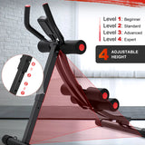 Foldable Ab Machine, Ab Workout Equipment for Home Gym,Core & Abdominal Trainer Fitness Equipment Max 440Lbs with LCD Display